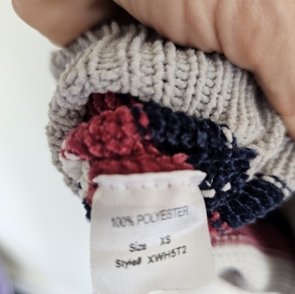 Woven Heart from Nordstom Striped Double V Neck Soft Oversized Sweater Size XS - Picture 9 of 9